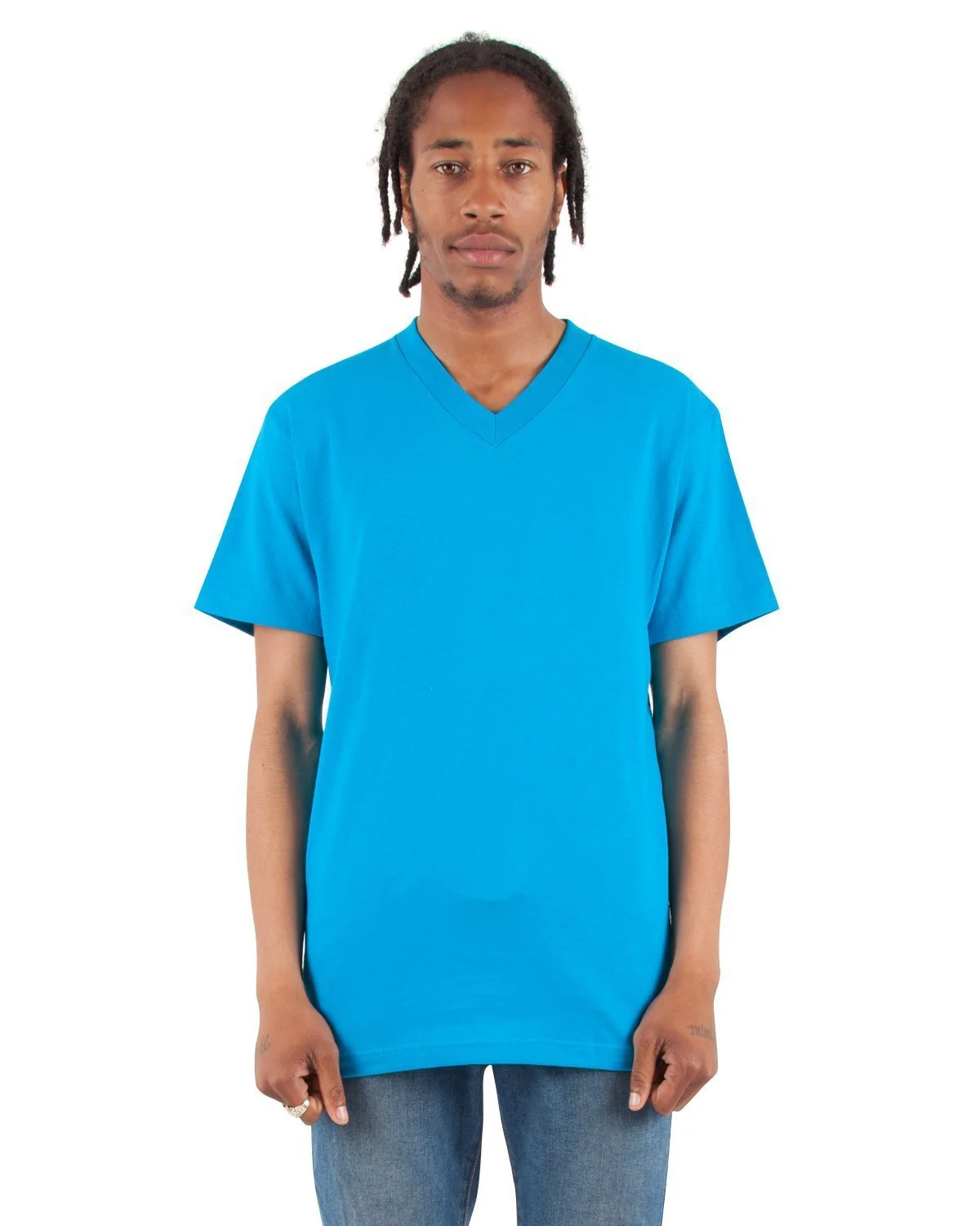 6.2oz V-Neck Short Sleeve - Large Sizes - Image 19