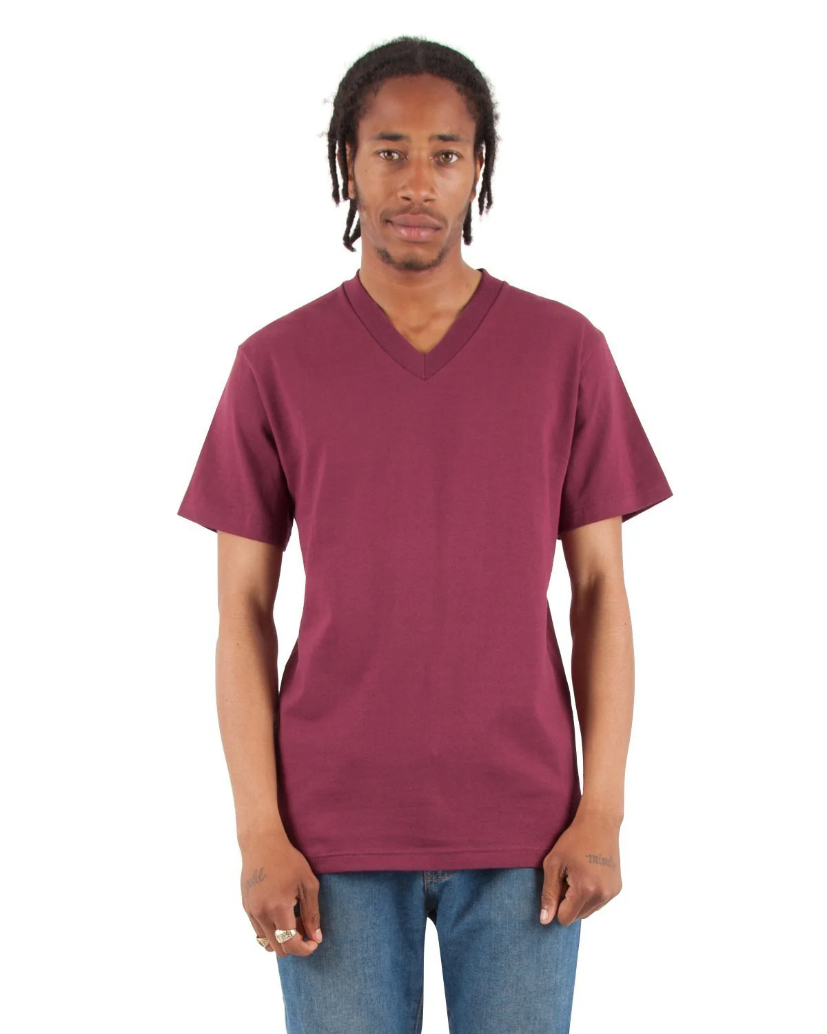6.2oz V-Neck Short Sleeve - Large Sizes - Image 31