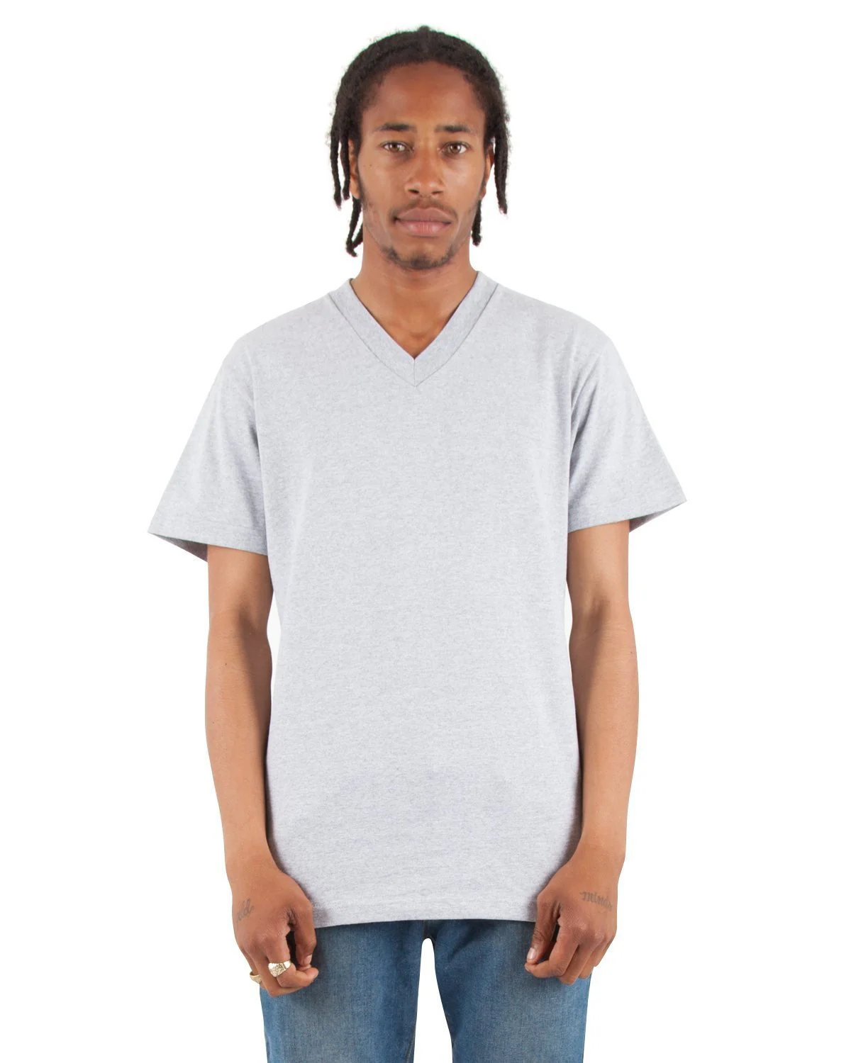 6.2oz V-Neck Short Sleeve - Large Sizes - Image 40