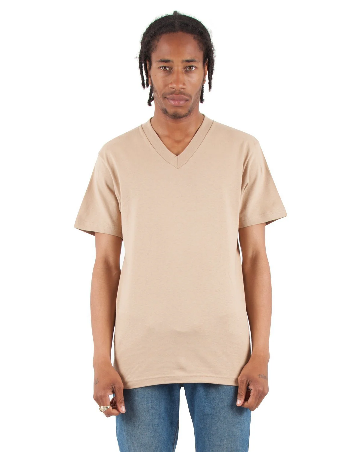 6.2oz V-Neck Short Sleeve - Large Sizes - Image 43