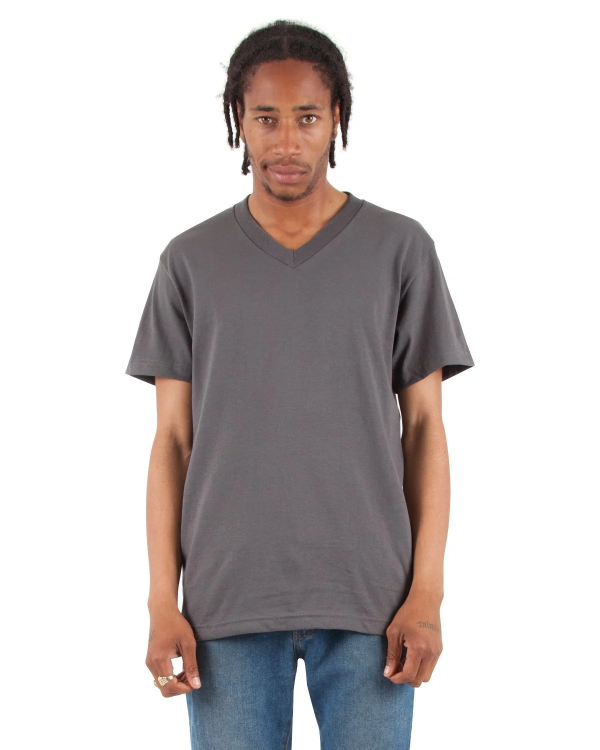 6.2oz V-Neck Short Sleeve - Large Sizes - Image 46
