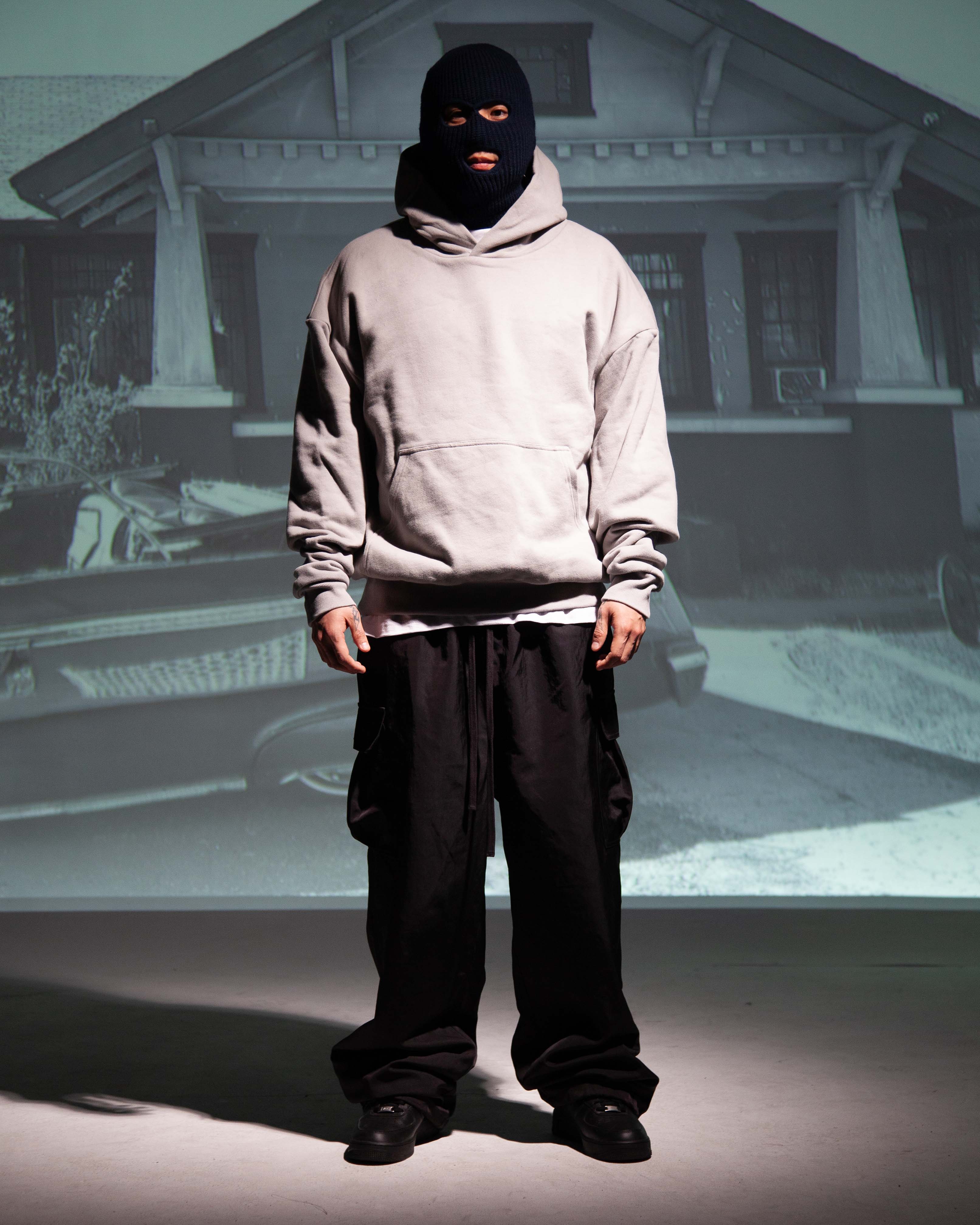 Garment Dye Double Layer Reversible Hoodie - Image 9