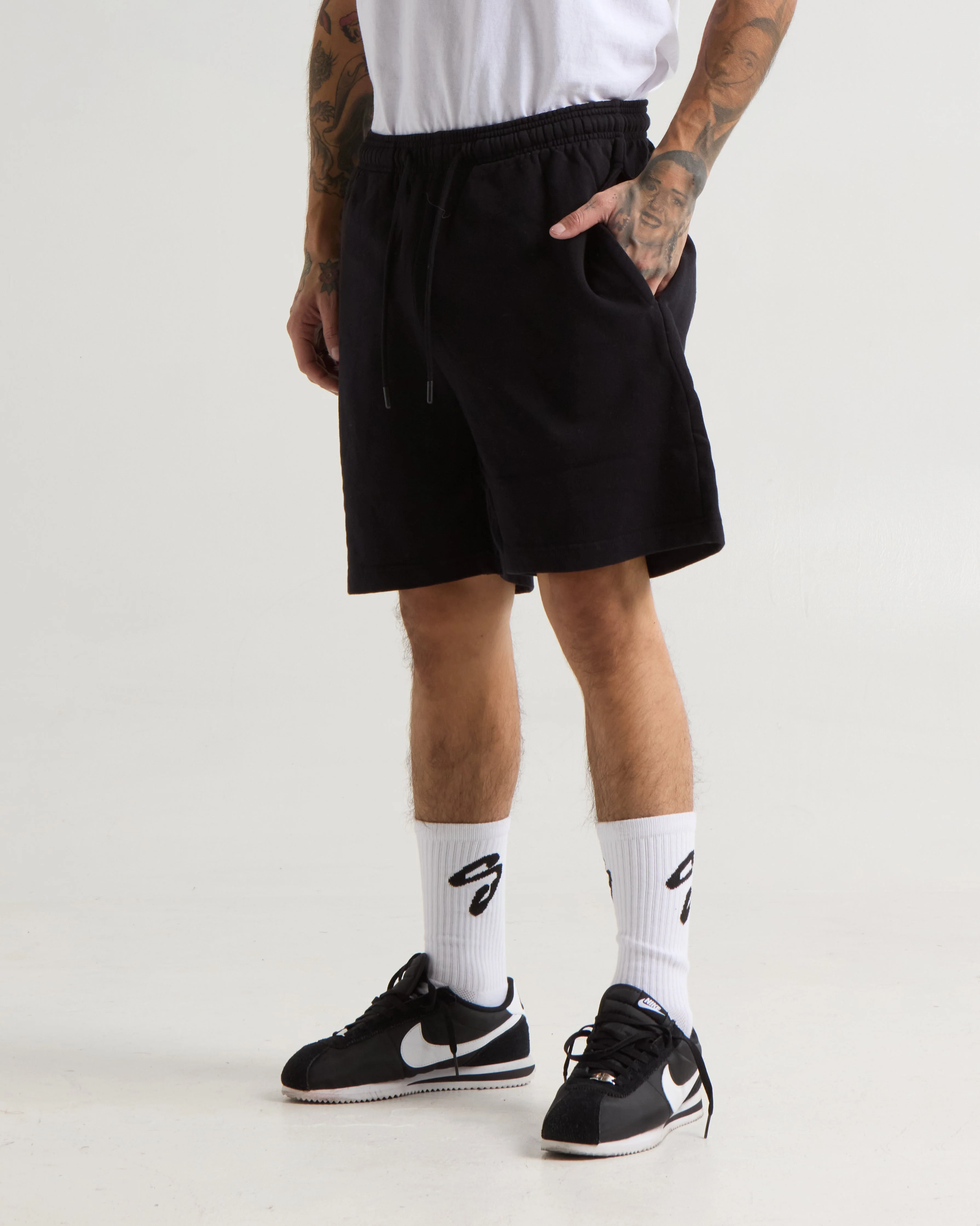 Garment Dye Fleece Mens Shorts - Image 4