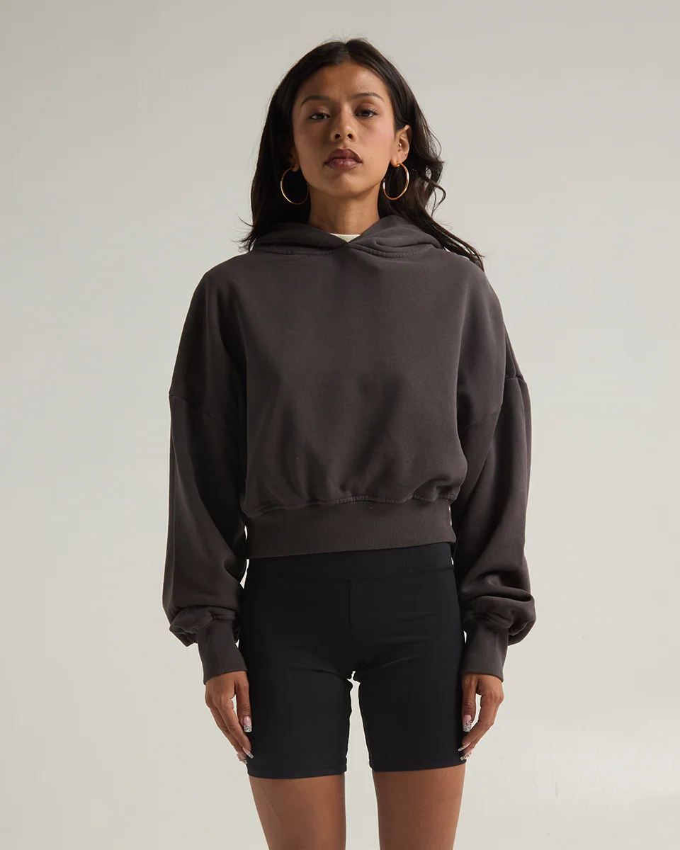 Women's Garment Dye Cropped Hoodie - Image 5