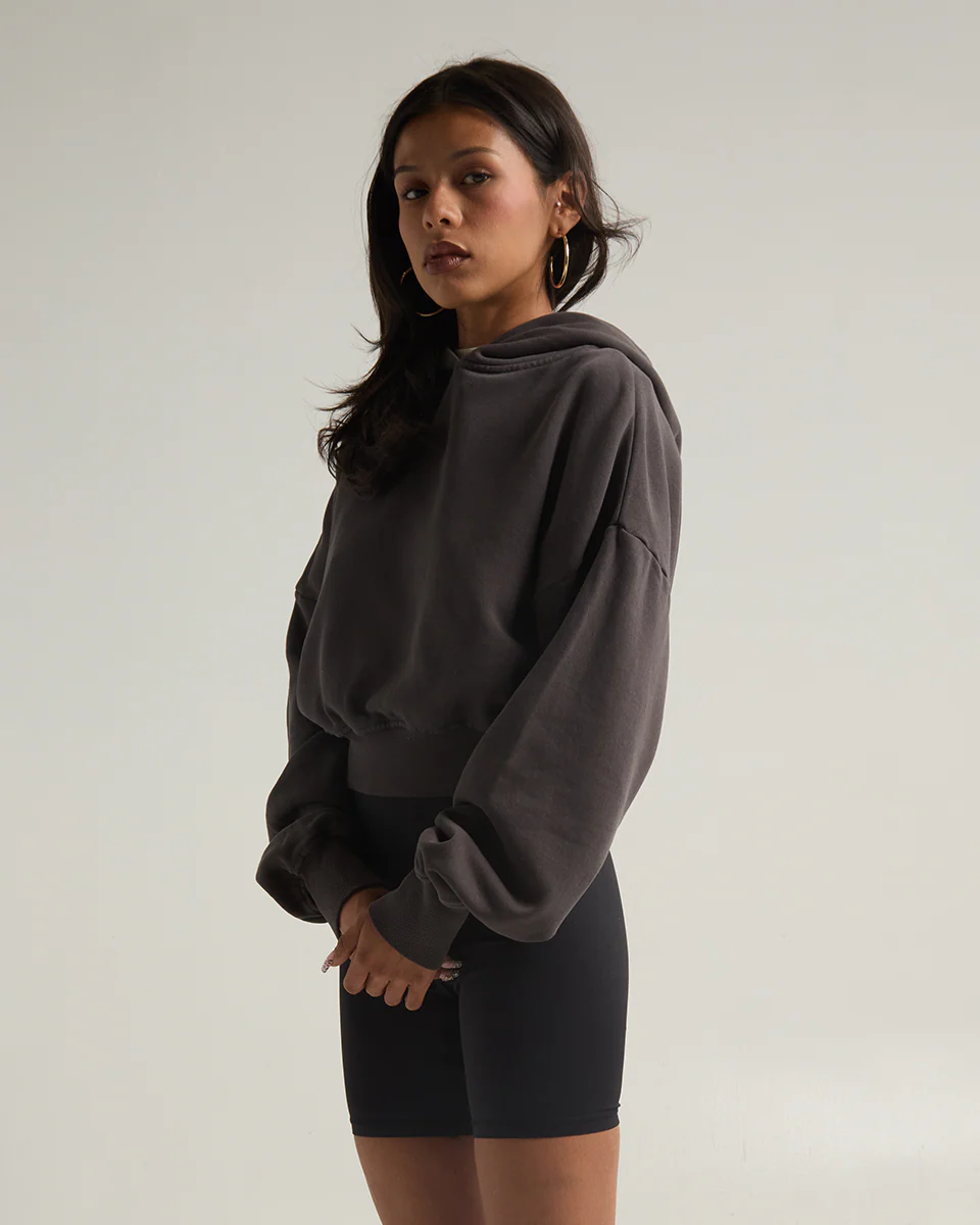 Women's Garment Dye Cropped Hoodie - Image 8