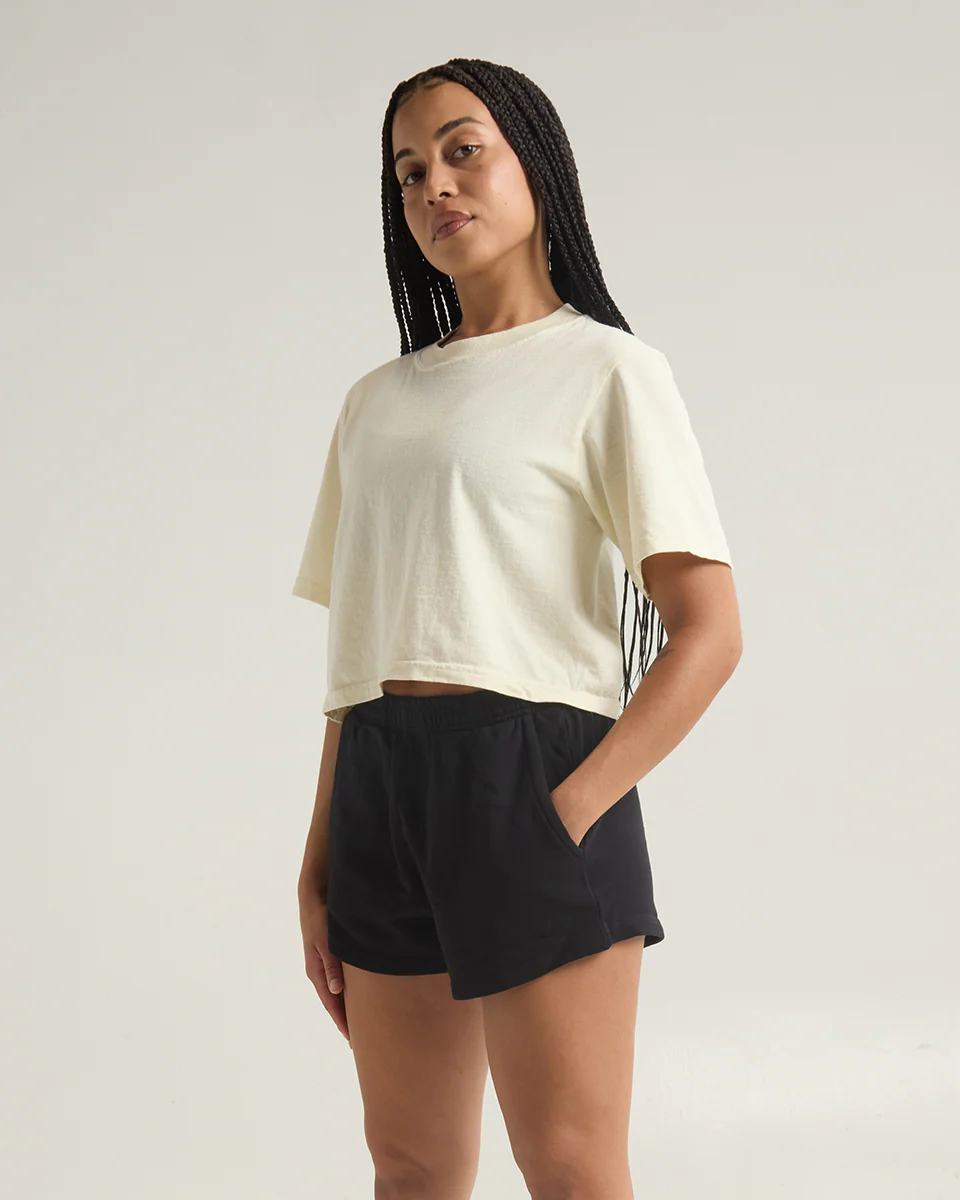 Women's Garment Dye Fleece Shorts - Image 4